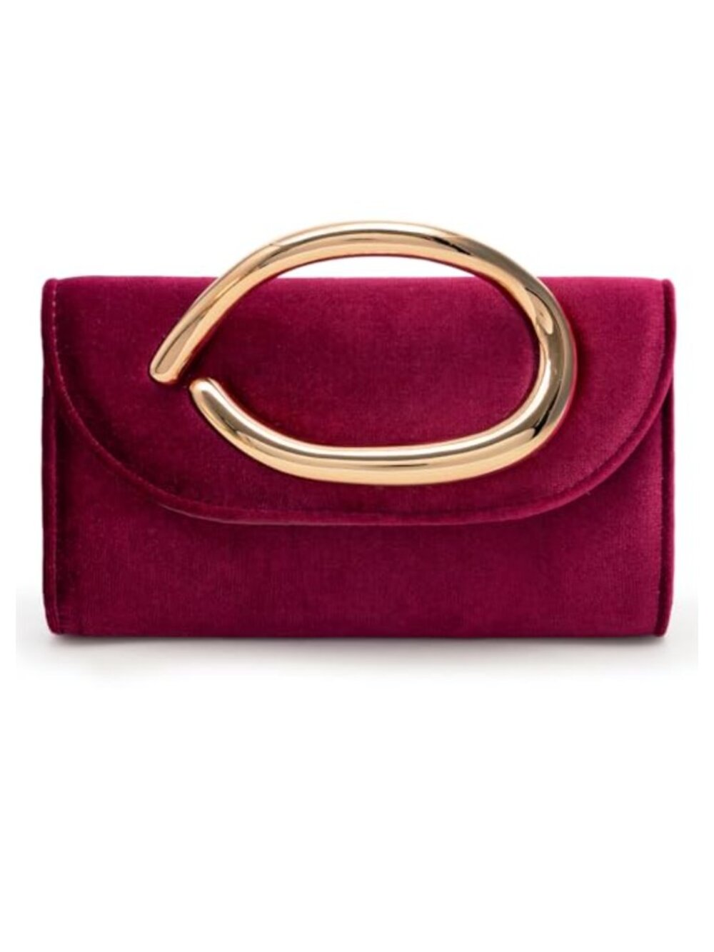 PU Leather Flip Envelope Clutch with Metal Handle Crossbody Purse for Wedding